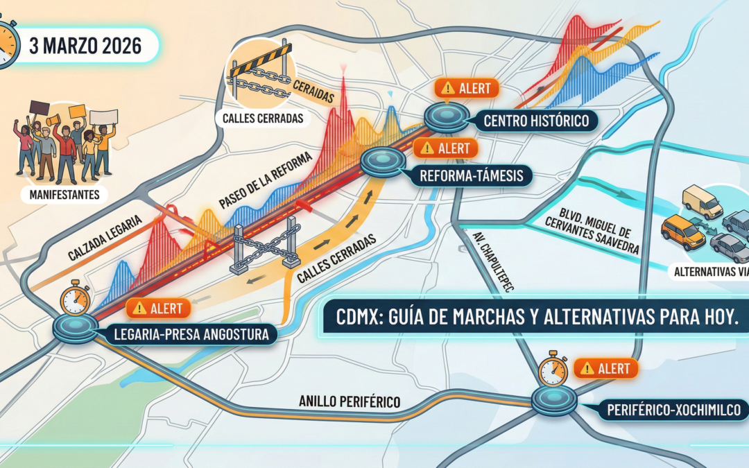 Caos Vial en CDMX este 3 de marzo 2026
